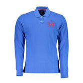La Martina Elegant Long-Sleeved Polo in Chic Blue -   -  La Martina.